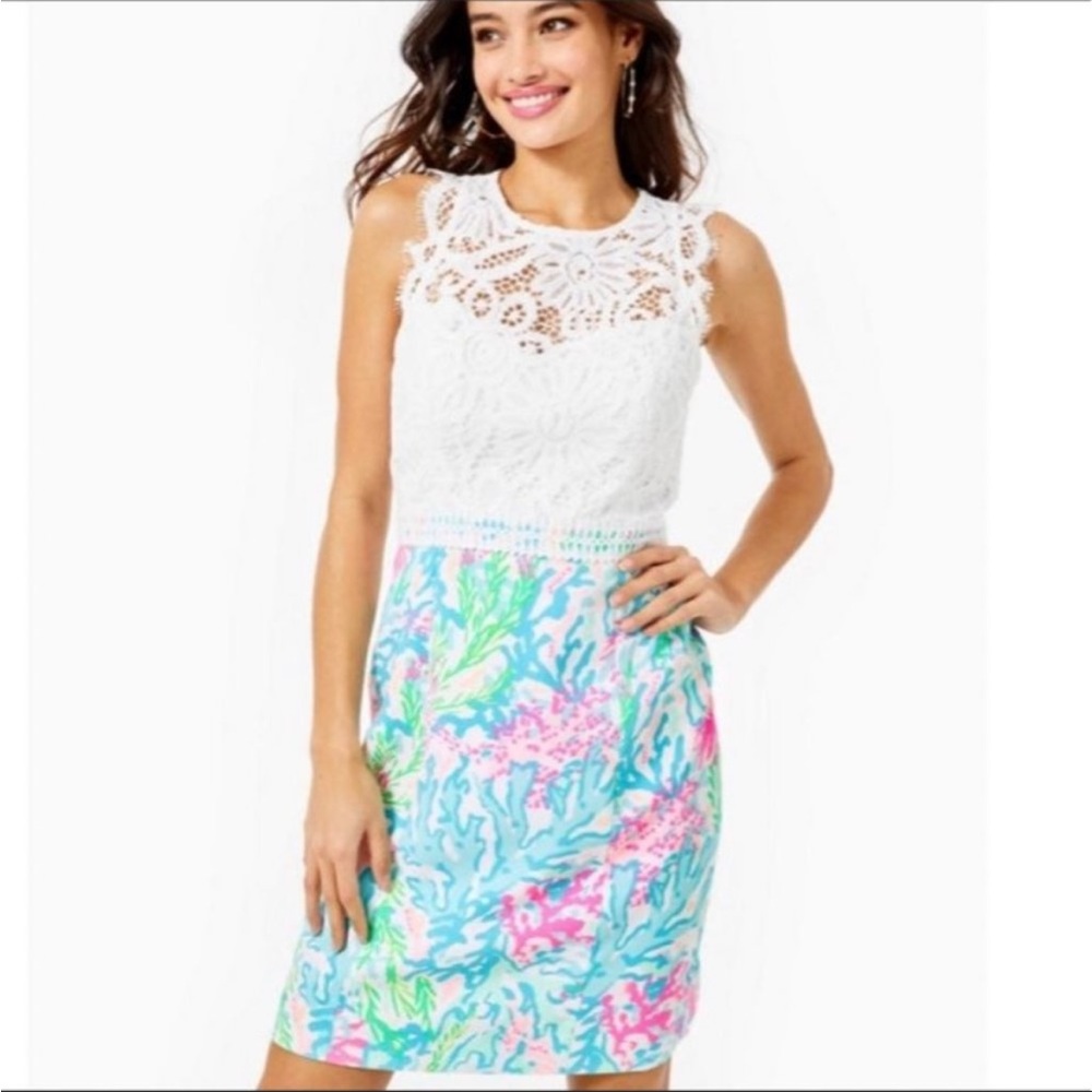 Lilly Pulitzer Sharice Coral Bay Dress Size 4